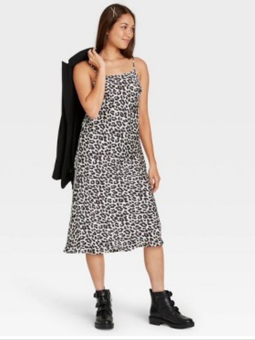 A New Day Leopard Print Slip Drwss XS